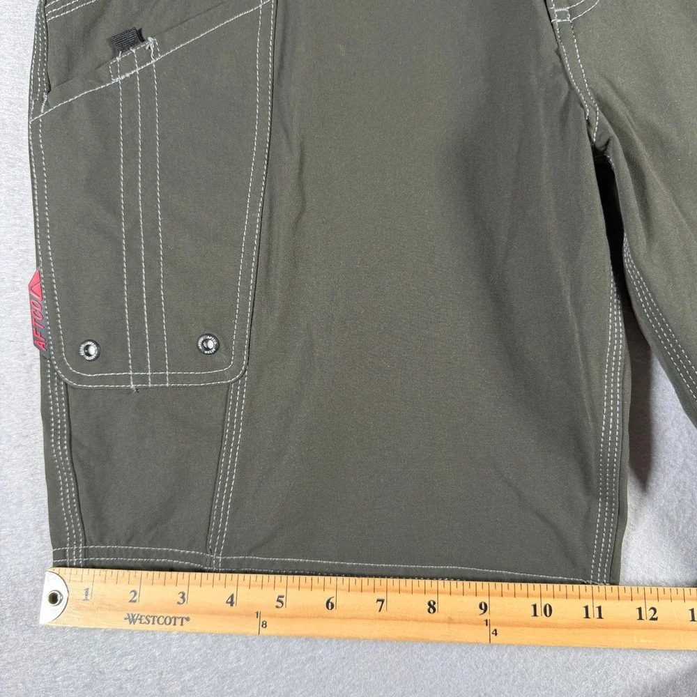 AFTCO Mens Fishing Shorts Olive Green Size 34 Nylon Stretch Cargo Utility Pliers